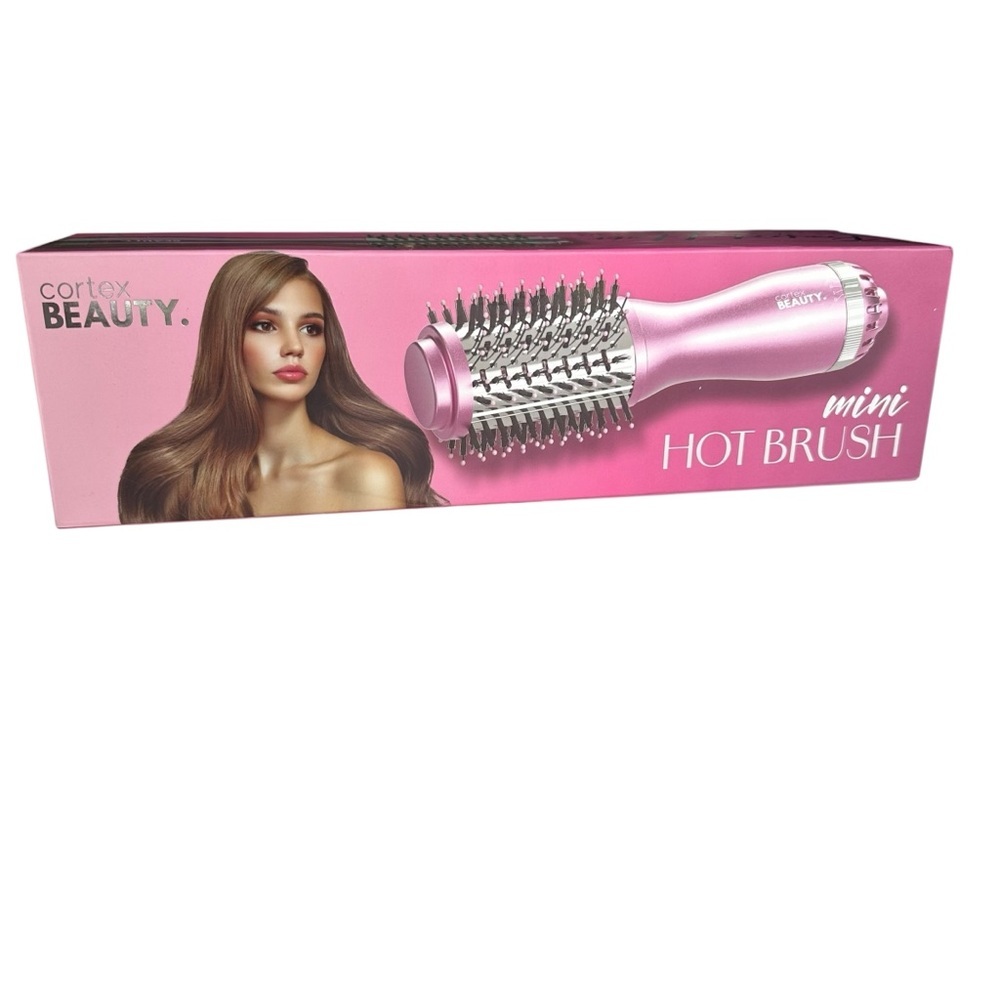 Cortex Beauty Mini Volumizing Hot Brush in Pink & Silver NIB